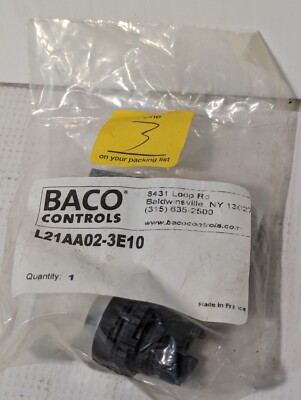 Lot of Baco Controls 33E10 and L21AA02-3E10 Pushbutton Switch