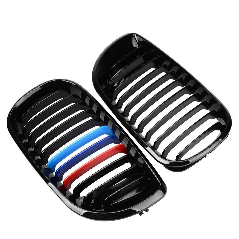 Gloss Black M Color Front Kidney Grill For BMW E46 3 Series Sedan LCI gloss-black-m-color-front-kidney-grill-for-bmw-e46-3-series-sedan-lci