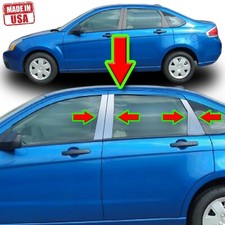 Chrome Pillar Trim For Ford Focus 08-11 4dr5dr 8pc Set Door Cover Post Chrome Pillar Trim For Ford Focus 08-11 4dr5dr 8pc Set Door Cover Post