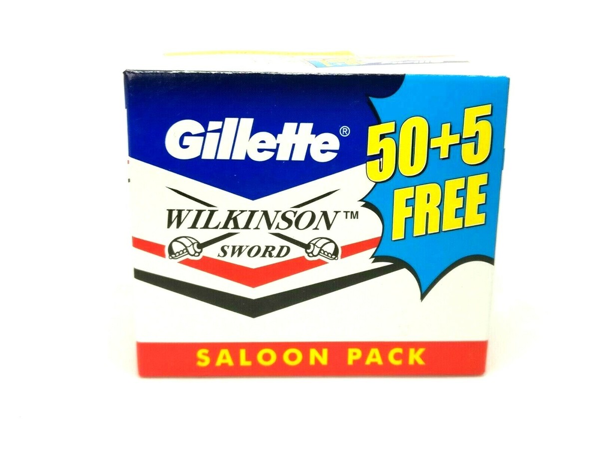 Gillette Wilkinson Sword Double Edge Shaving Blade Saloon Pack (55