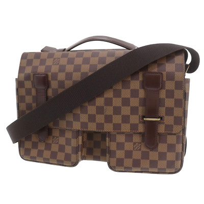 Louis Vuitton LV Used Shoulder Bag Broadway Handbag Damier Brown N42270 #CR376 A