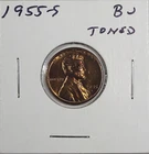 1955 S US Lincoln Wheat Cent  Uncirculated *Toned* Free Shipping