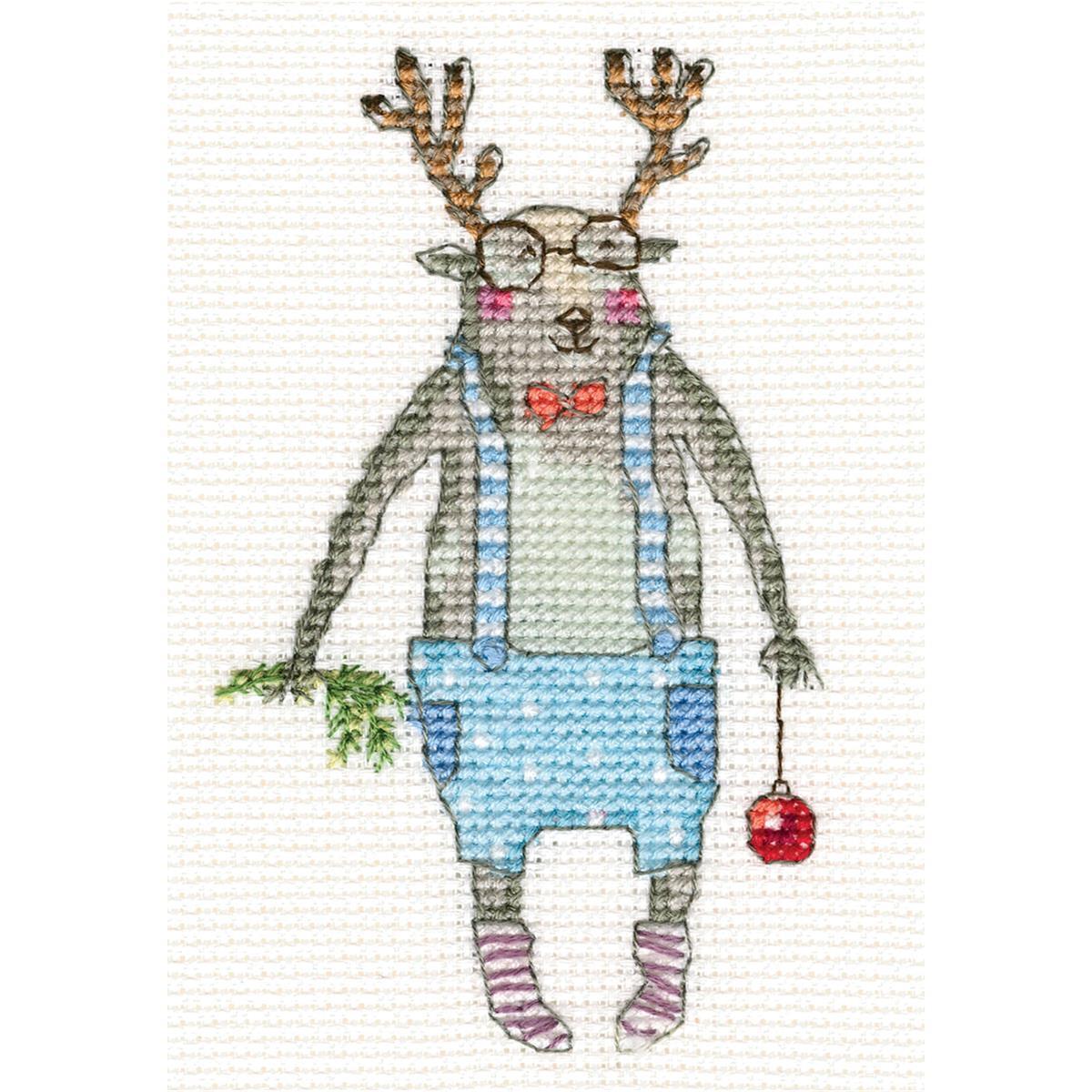 RTO counted Cross Stitch Kit ""Here I am"" EH373, 7x11,5 cm, DIY