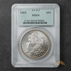 1883 Morgan Silver Dollar $1 PCGS MS64 - Old Green Label