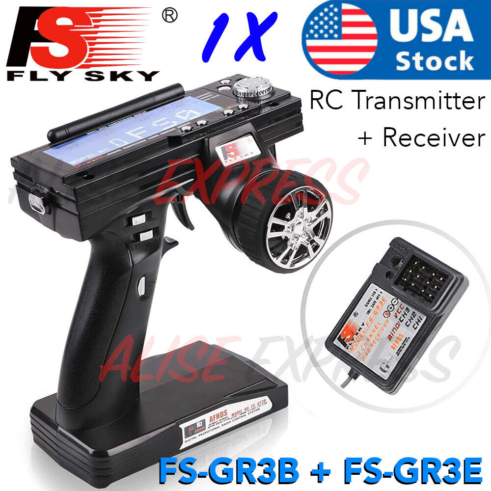 Fly Sky GT3B 2.4G FS-GT3B Digital 3CH 2.4Ghz TX & RX LCD Transmitter & Receiver Fly Sky GT3B 2.4G FS-GT3B Digital 3CH 2.4Ghz TX & RX LCD Transmitter & Receiver