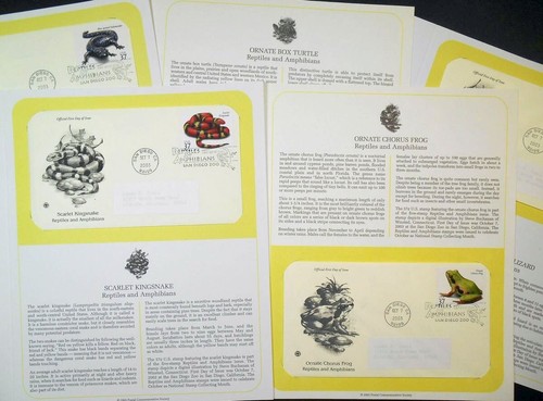 2003 Reptiles and Amphibians 37¢ Sc 3814-3818 PCS page herpetology species - Picture 2 of 2