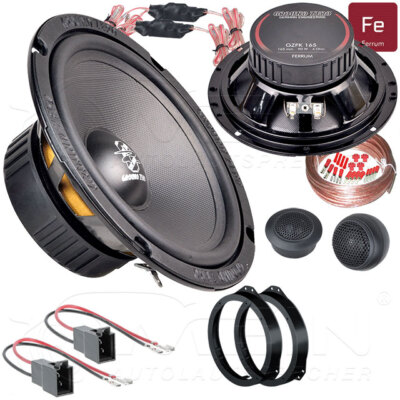 GROUND ZERO LAUTSPRECHER für OPEL OMEGA A 1986-1994 Front Tür 2-Wege 150W #B0P6