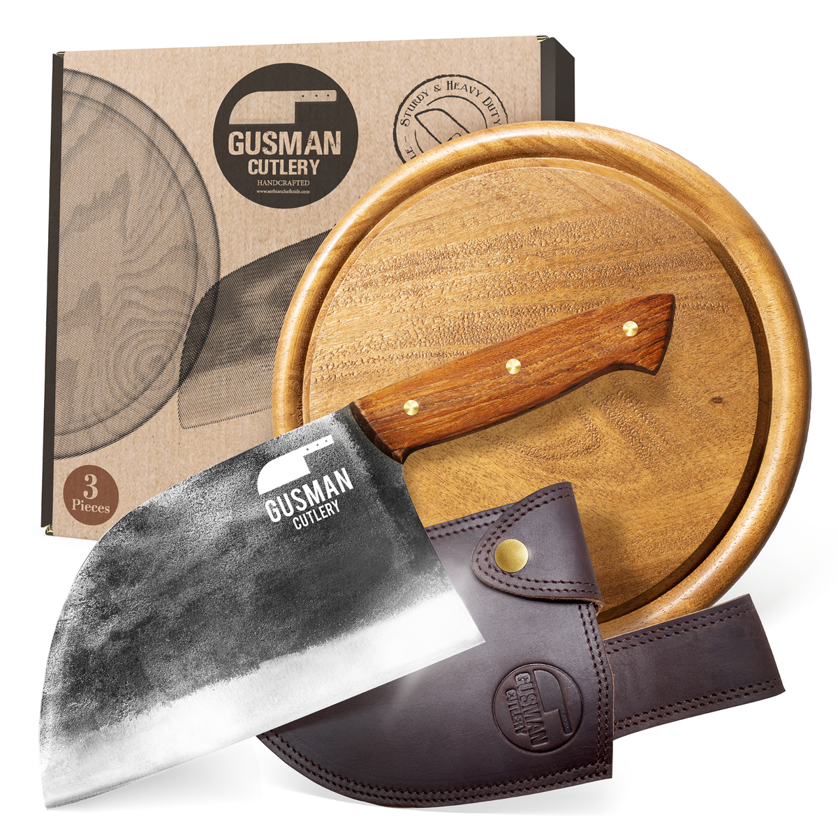 CUSTOM SERBIAN CHEF KNIFE ALMAZAN KITCHEN STYLE BUTCHER MEAT