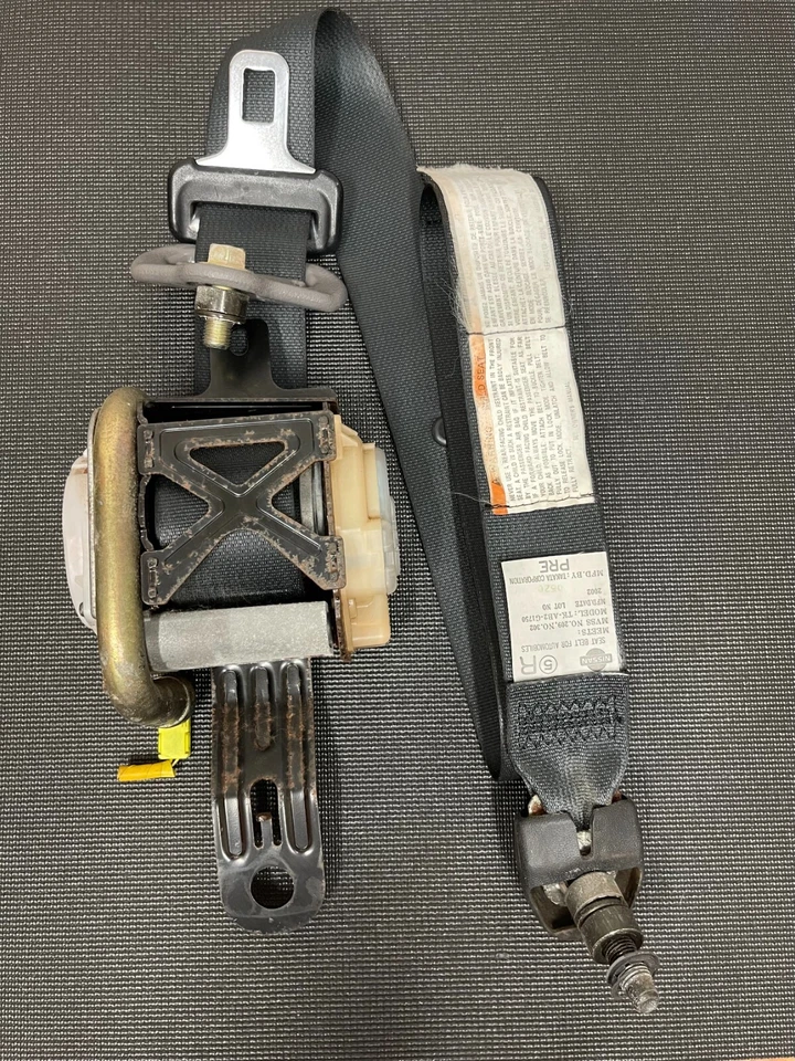 Cinturón de seguridad lateral Nissan Pathfinder 2002 2003 pasajero delantero derecho OEM Foto 3 de 4