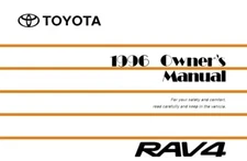 1996 Toyota Rav4 Owners Manual User Guide Reference Operator Book