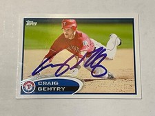 Texas Rangers CRAIG GENTRY Signed Card