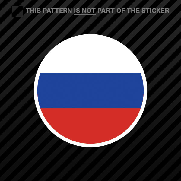 Round Russian Flag Sticker Decal - Self Adhesive Vinyl - Weatherproof -  Made in USA - russia federation circle 