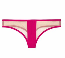 New Victoria's Secret   Luxe Magenta   1 SHIP Thong Sz L  Wicked Rose