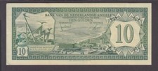 Netherlands Antilles  P.9b-9263 10 Gulden 1972  OG, Crisp VF+ We Combine 2006