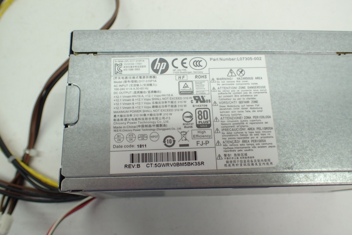HP Z2 G4 SFF WORKSTATION POWER SUPPLY 310 WATT 4-PIN L07305 HP Z2 G4 SFF WORKSTATION POWER SUPPLY 310 WATT 4-PIN L07305