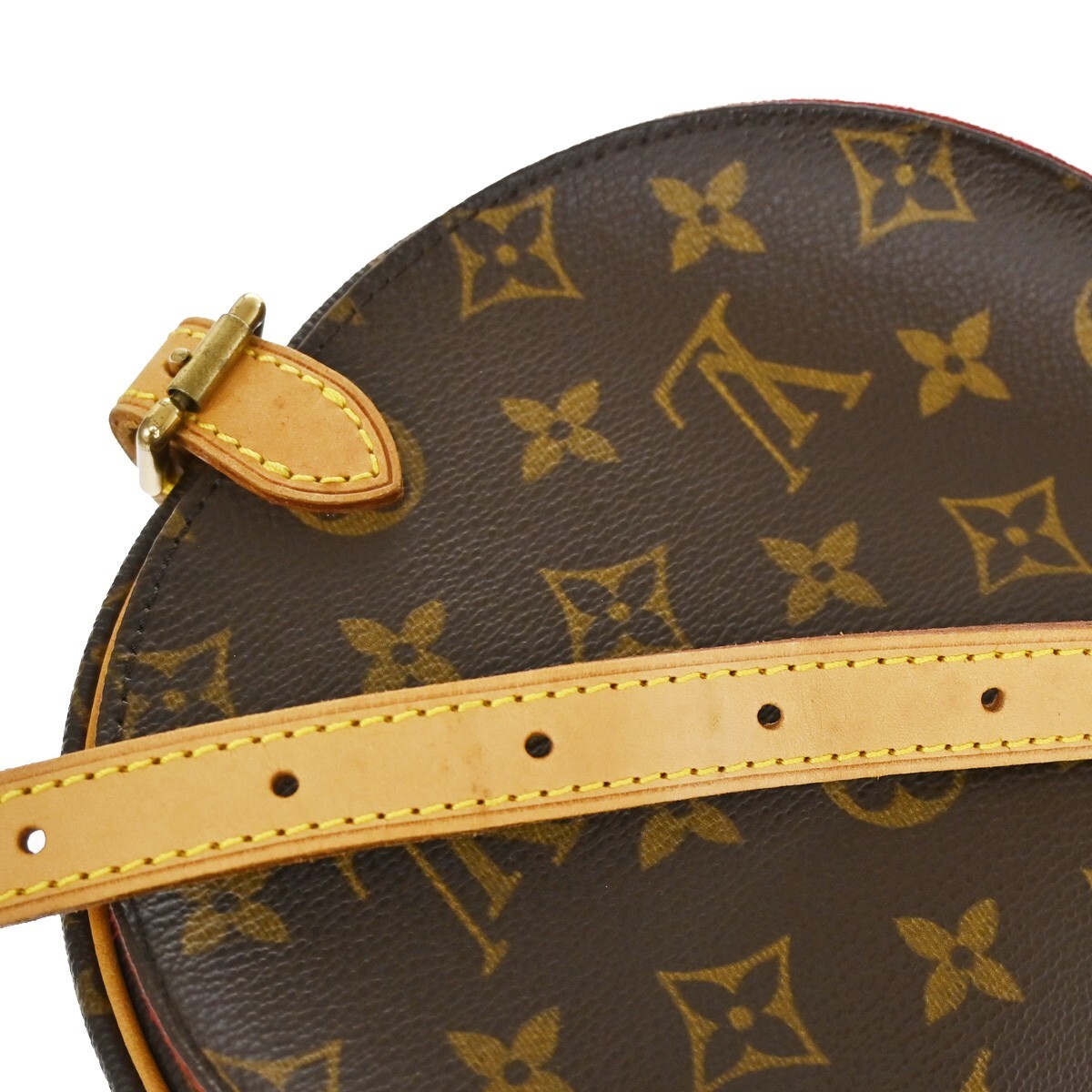 LOUIS VUITTON Tambourine Shoulder Bag Monogram Leather Brown 