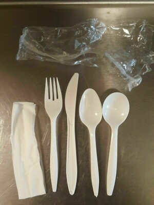 Culinary individually wrapped 5 piece cutlery disposable set 250 count ...