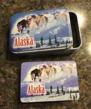 ALASKA Sled Dog Team Deck of Playing Cards with Collectible Tin