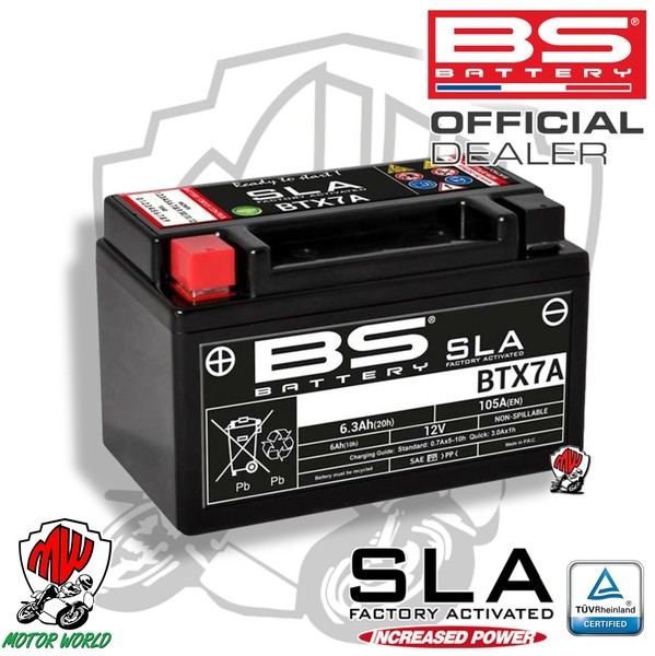 Batterie BS Battery SLA BTX7A MBK XC Vertex 150 1997-image