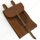 German Army M35 Map Case - Brown WW2 Repro Soldier Leather Folder Bag Military