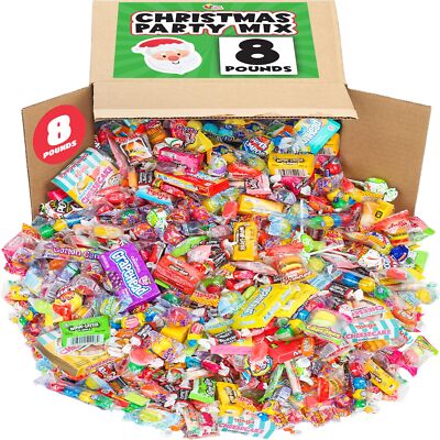 Christmas Big Bulk Candy - 8 Pounds - Holiday Individually Wrapped Candies - ...