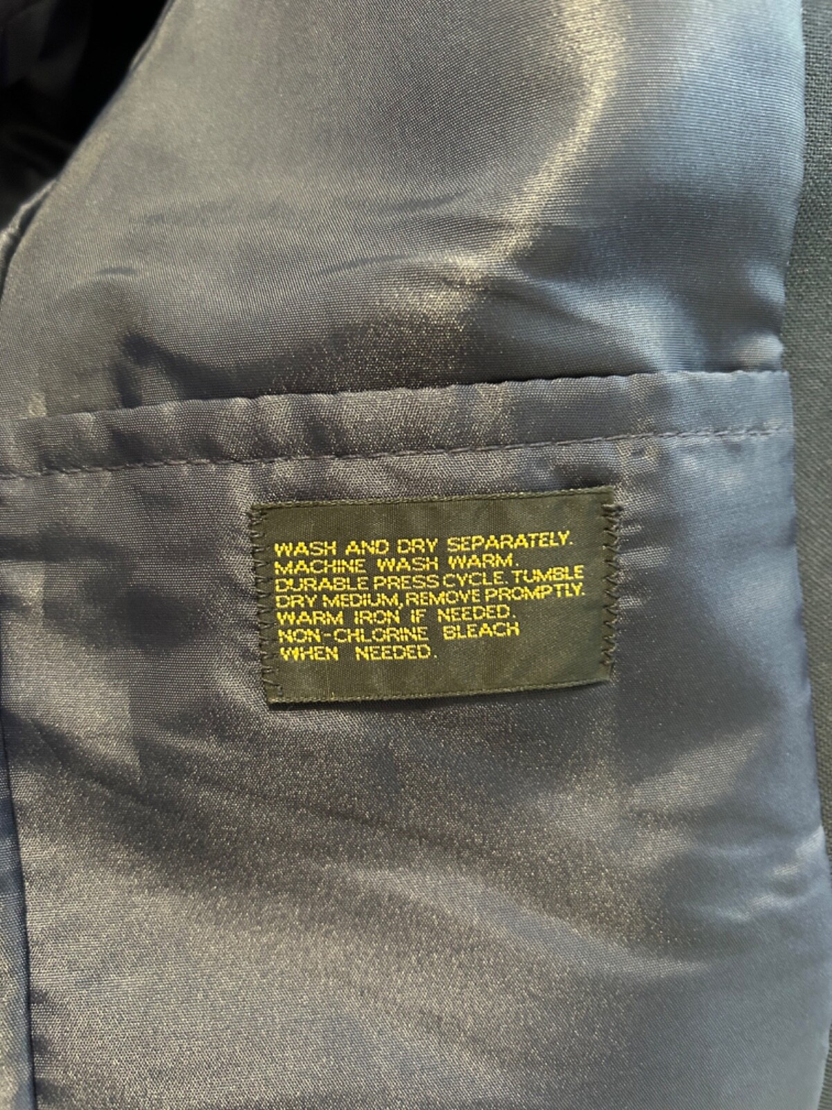 Hagar blue machine washable polyester hopsack bla… - image 5