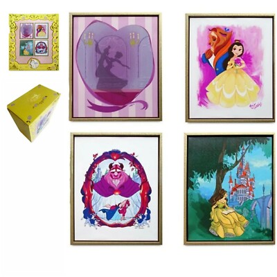 Disney Beauty And The Beast Framed Print Set 30th Anniversary