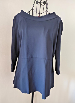 Tunika marine IMPERIAL 38 Viscose A Linie Stehkragen