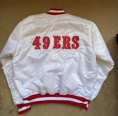 Authentic ProLine Starter Jacket San Francisco 49ers White Satin