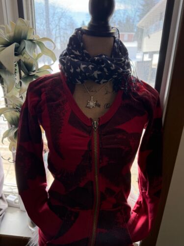 Giacca grafica vintage Pac Sun, grunge, gotica, taglia small, Y2K, rossa - Foto 2 di 24