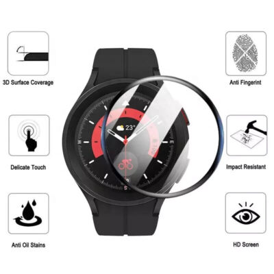 Samsung Galaxy Watch 5 Pro / 45 mm Panzerfolie 3D Schutz Glas Pmma Displayschutz