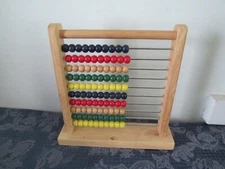 Melissa & Doug Abacus Classic Wooden Educational Counting Toy 100 Colorful Beads