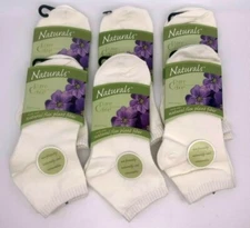 144p pureCare Naturals Flax Plant Fiber Ankle Socks fits shoe sz4-10