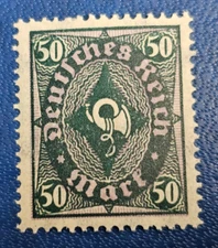 Stamp Germany Deutsches Reich 50 Mark 1922 Posthorn Mi. Nr. 209 P [🇩🇪36033]