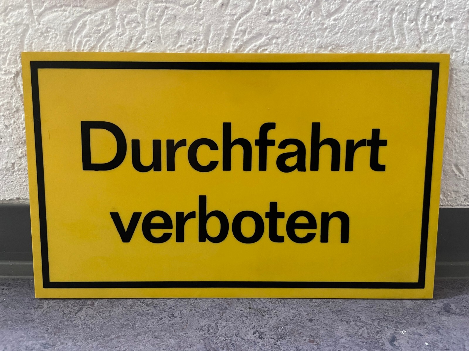 Durchfahrt verboten / Kunststoff / 25x15x1cm / Warnschild 