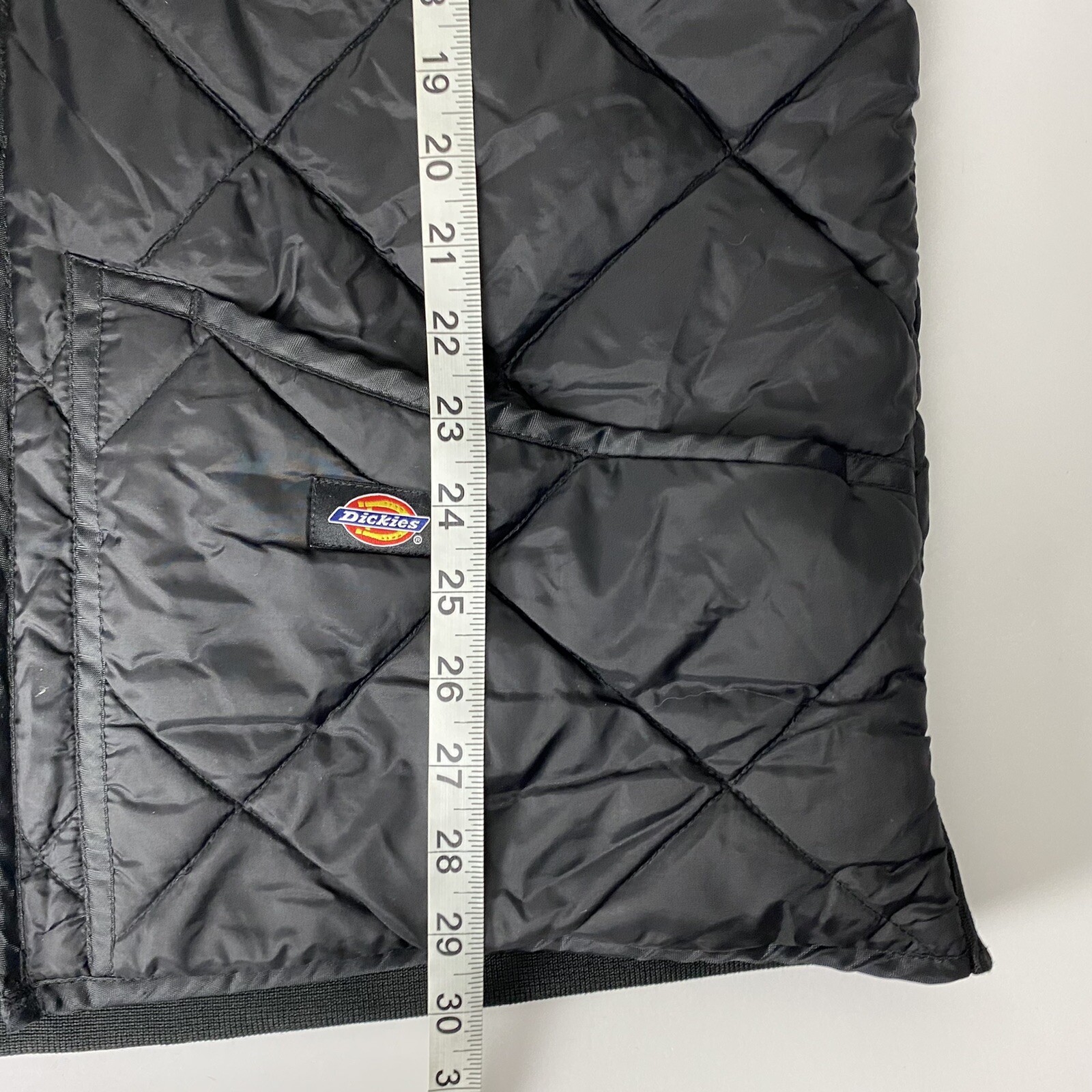 Dickies Jacket Mens LT Black Diamond Quilted Quilt Lined Puffer Bomber Jacket
