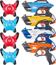Laser Tag Gun Infrared Laser Tag Gun with 4 Guns and 4 Vests Set