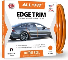 ALL-FIT Car Door Edge Protector Guard from Scratches & Dings U-Shaped (ORANGE)
