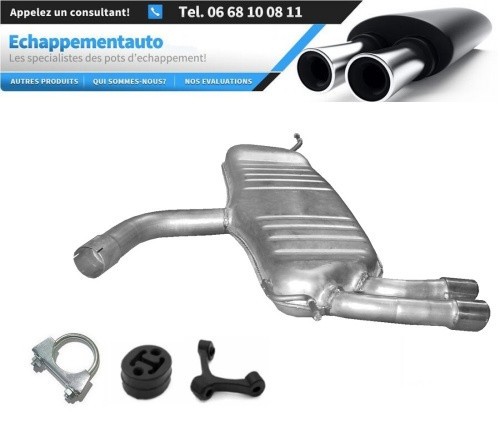 Silencieux arrière Audi A3 2003-2013 pot échappement robuste conforme origine