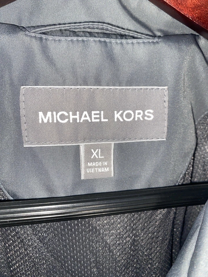 Chaqueta Abrigo Michael Kors Para Hombre Talla XL Gris Moto Utilidad Hipster Impermeable Foto 4 de 4
