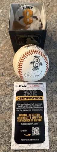 Cal Ripken Jr Signed OML Baseball 2130/2131 Orioles JSA Authenticated Auto B31
