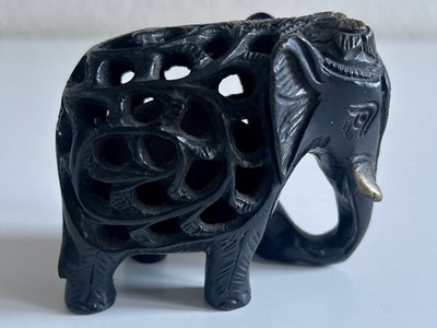 Solid brass elephant   handcrafted in Jali style, symbol of happiness and streng