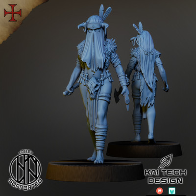 Tribes of the West - Skinwalker Witch   Trench Crusade Proxy  | Harz 3D Druck