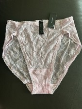 New Natori Bliss Allure Lace Panties Briefs One Size Pink Suede 772303