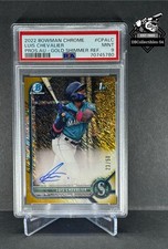 2022 Bowman Chrome Luis Chevalier 1st Gold Shimmer Auto 23/50 PSA 9