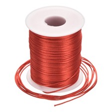 Nylon Satin Cord 1.5mm, 109 Yard Nylon String for Bracelet Thread Red