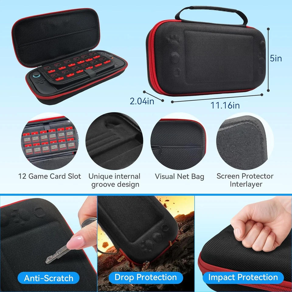 Switch 2 Accessories Bundle for Nintendo Switch 2 2025 Console, 16-in-1 Kit:Carr - Image 3 of 4