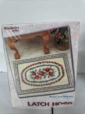 Vintage WonderArt Latch Hook Kit 4375 Roses and Ribbons 24x34" New