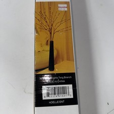 Brindilles de saule éclairées 39" de haut 3 tiges 90 ampoules lumières 6' cordon marron usage intérieur