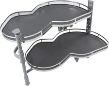 2 Tier Swing Tray Right Blind Corner Kitchen Cabinet Pull Out Organizer for 36"